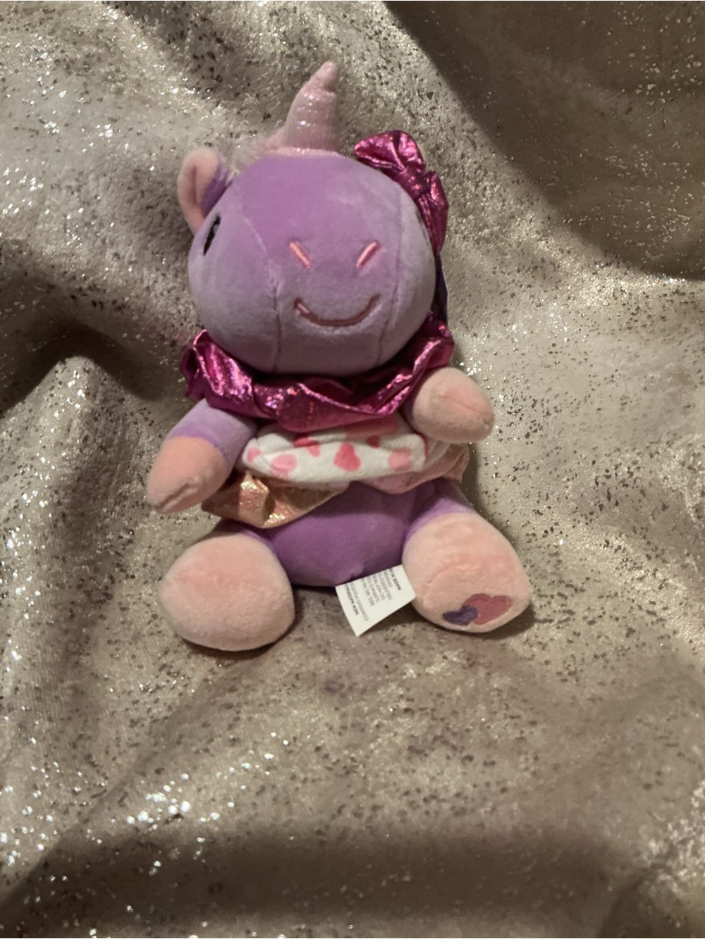 Purple Plush Unicorn Hair Accessory